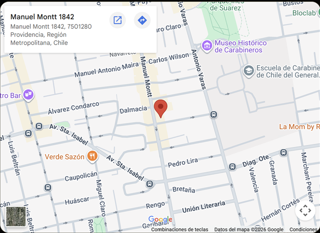 Mapa de Manuel Montt 1842, Providencia, Santiago de Chile